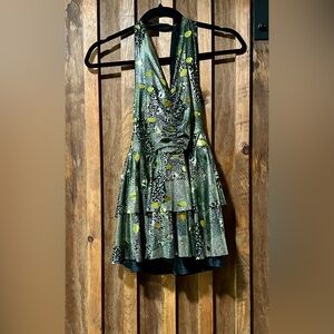 Revolution Black and Green Dance Costume (Kids or Small Adults)